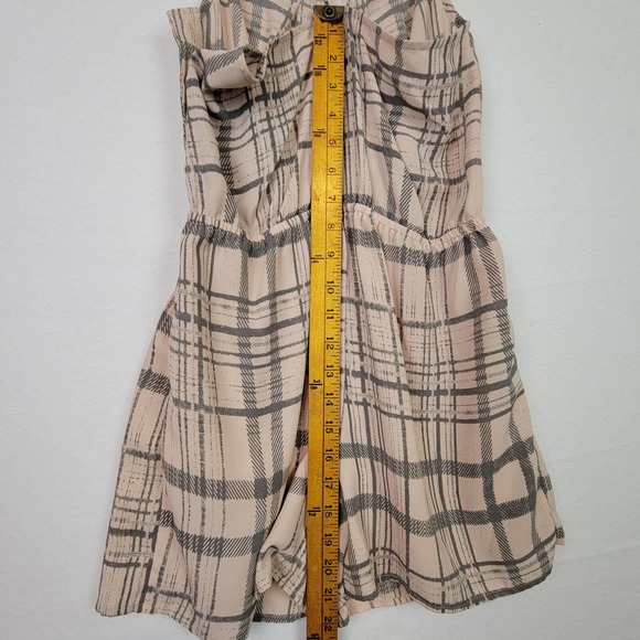 Avec Les Filles Womens Spaghetti Strap Shorts Romper Size XS Pink Gray - Picture 7 of 9